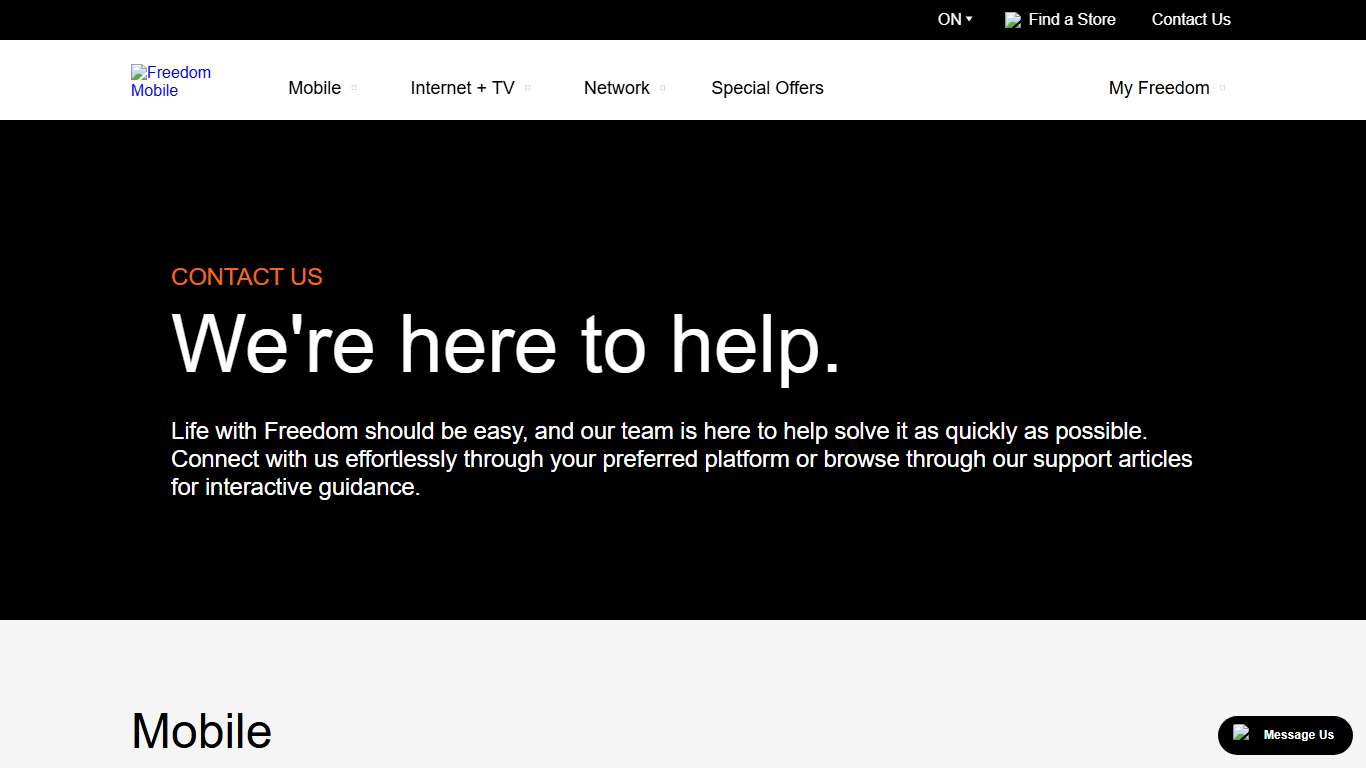 Freedom Mobile | Contact Us