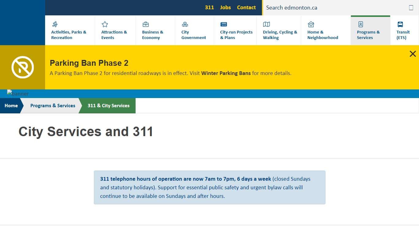 City Services and 311 | City of Edmonton